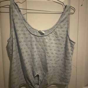 Abound Light Blue Eyelet Tank Top
